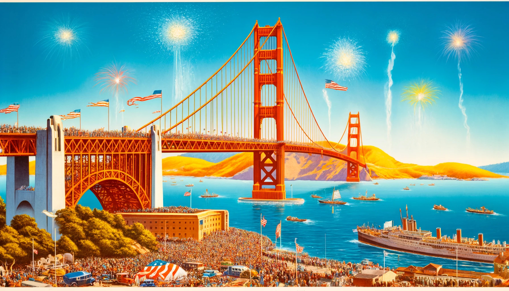 Completion of Golden Gate Bridge.
