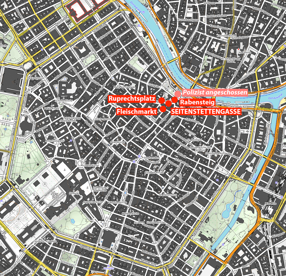 Terrorist attack claims lives in Vienna city center.