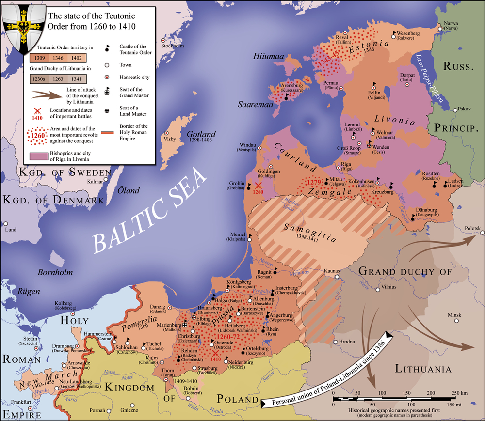 Treaty of Melno: Border established between Lithuania and Teutonic Order