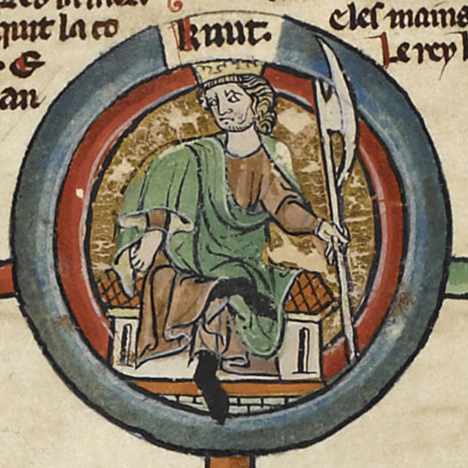 Division of Canute's empire among sons after his death