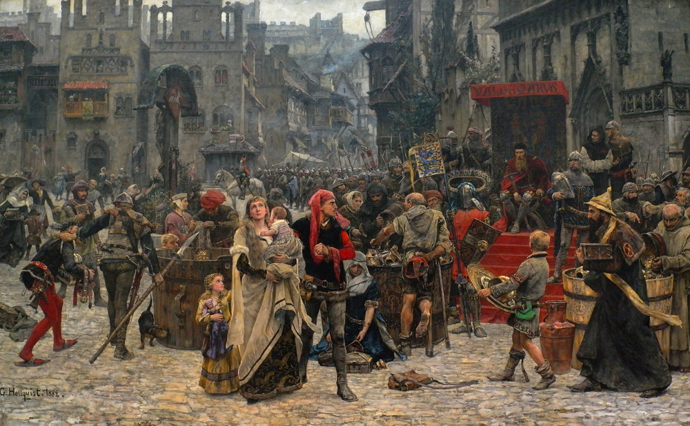 Medieval battle: Visby's combat history and aftermath described in Swedish city archive records.