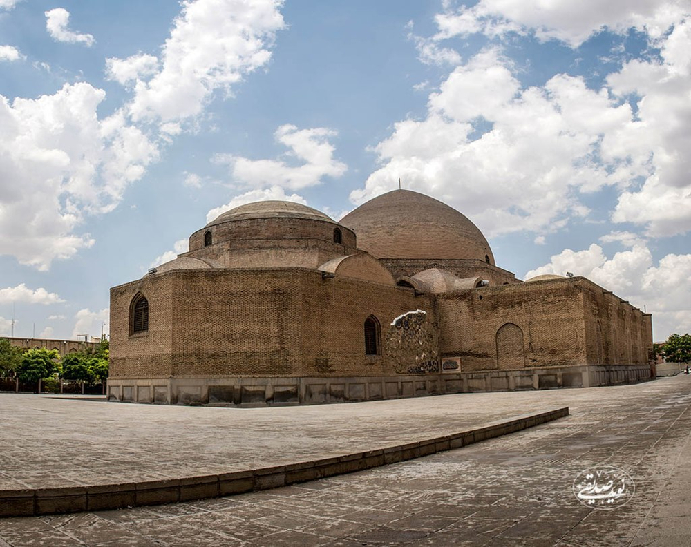 Historical construction of Tabriz Masjid-Madrasa in Tabriz City