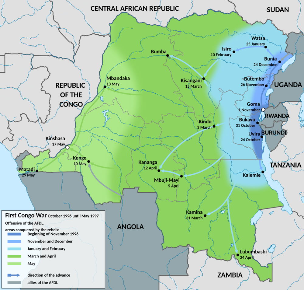 The First Congo War erupted