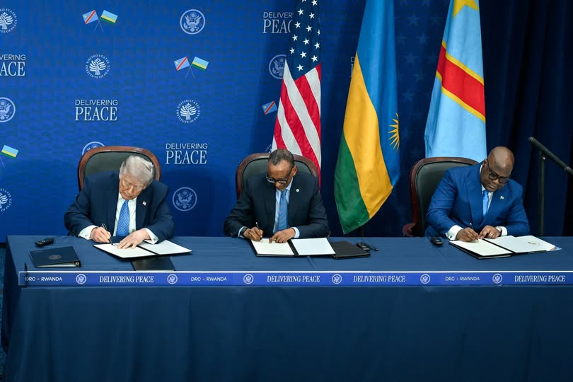 Presidents Tshisekedi and Kagame sign peace deal in Washington hosted by US President Trump