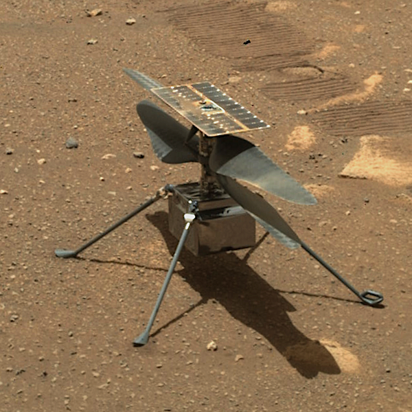 First aerodynamically powered flight on another celestial body