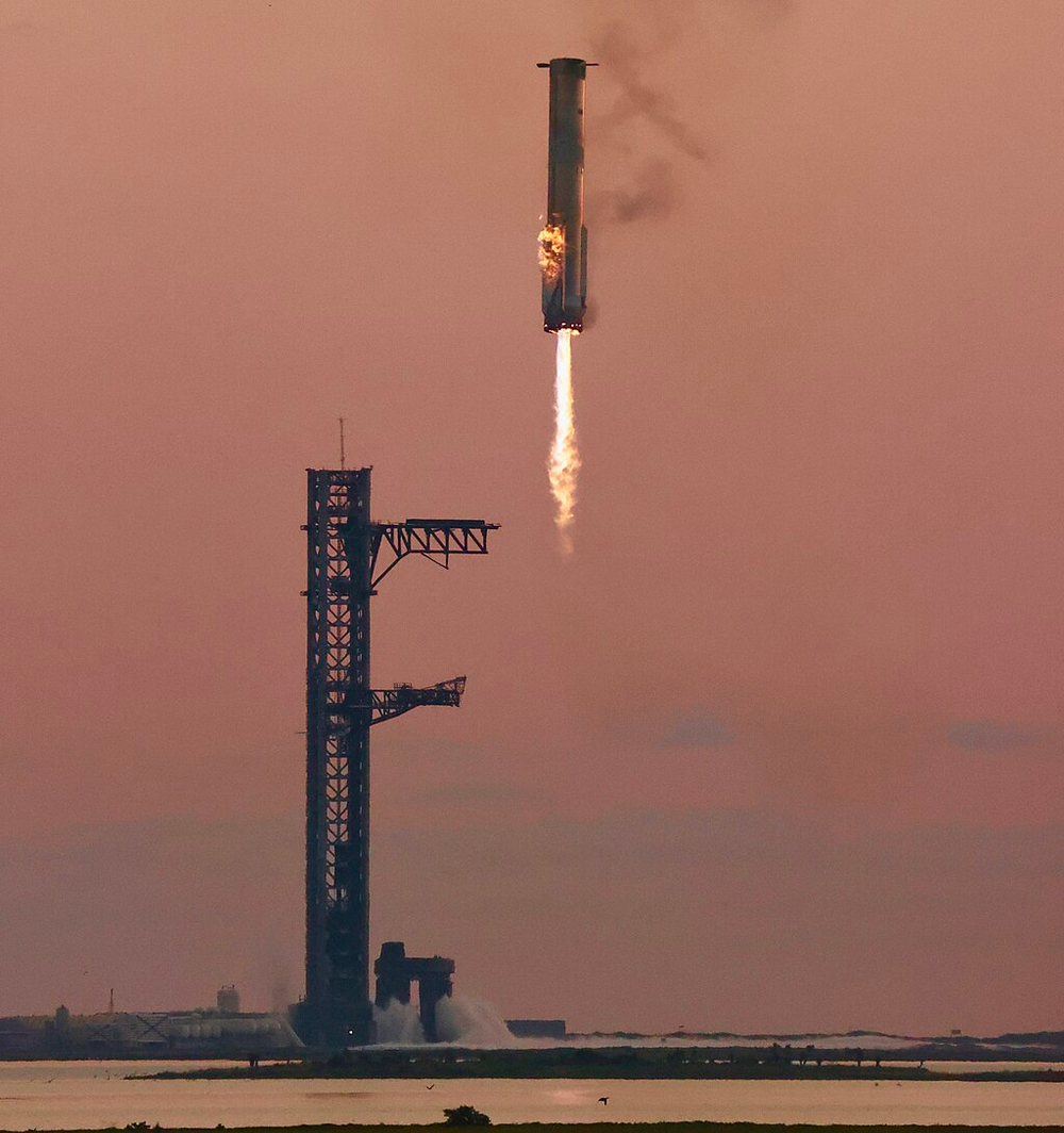 First catch of a rocket booster