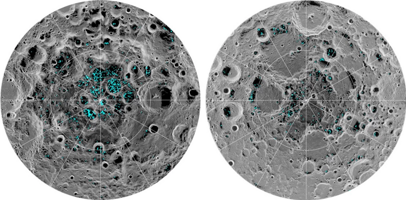 First discovery of lunar water in ice form