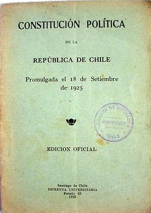 The Chilean Constitution of 1925 is adopted, reforming the political system and introducing a graduated income tax