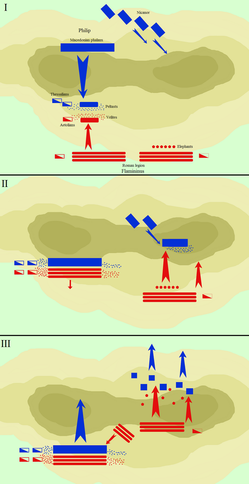 Roman Victory at the Battle of Cynoscephalae Against Philip V of Macedon