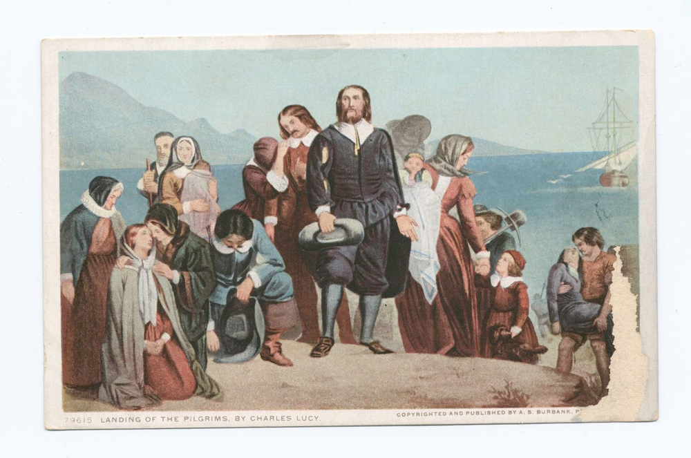 Pilgrims come to the new land on the Mayflower ship seeking religious freedom.