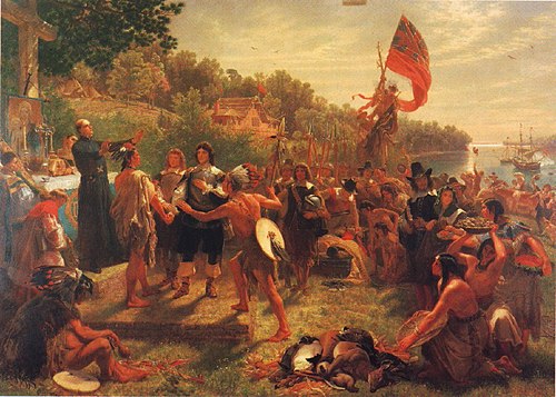 The creation of Maryland colony by Lord Baltimore for religious freedom and profit.