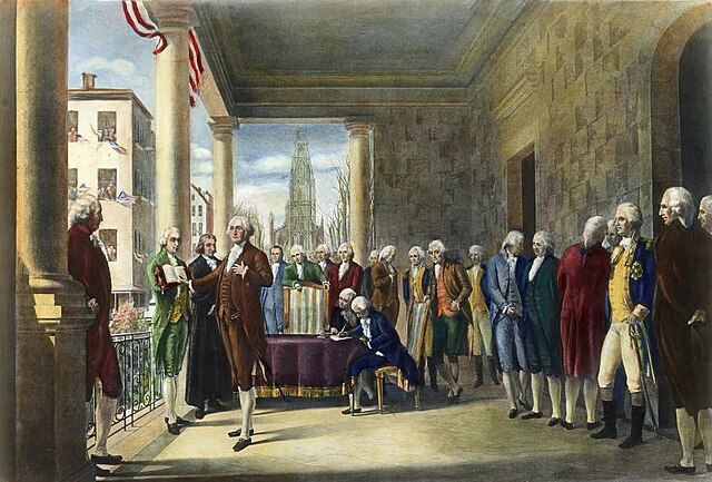 George Washington inaugurated as the first President; laid foundation for the nation.