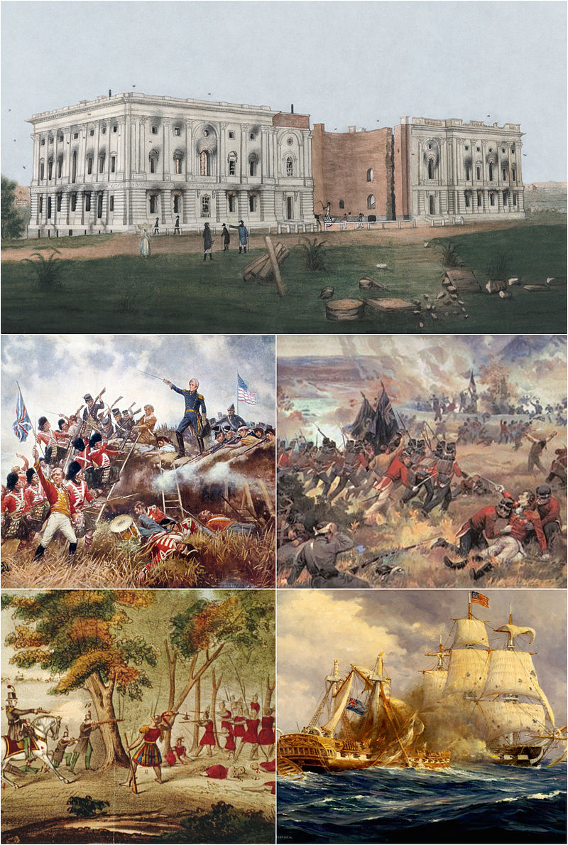 War of 1812 starts between the United States and Great Britain due to various conflicts.