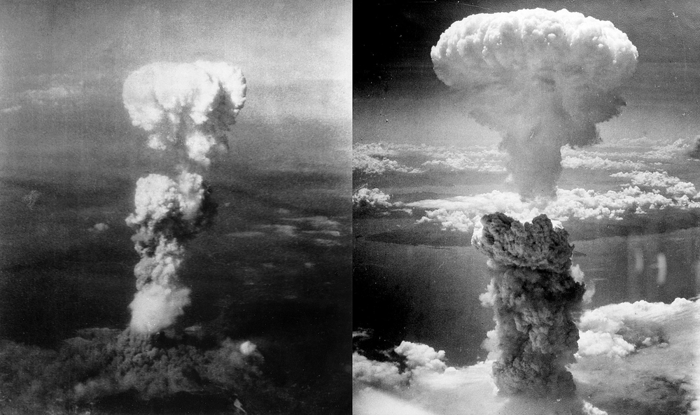 Atomic bombs on Hiroshima and Nagasaki ended WWII.