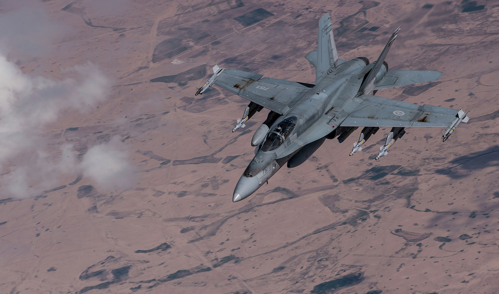 Canada launches airstrikes against ISIS in Iraq and Syria in ongoing military operations.