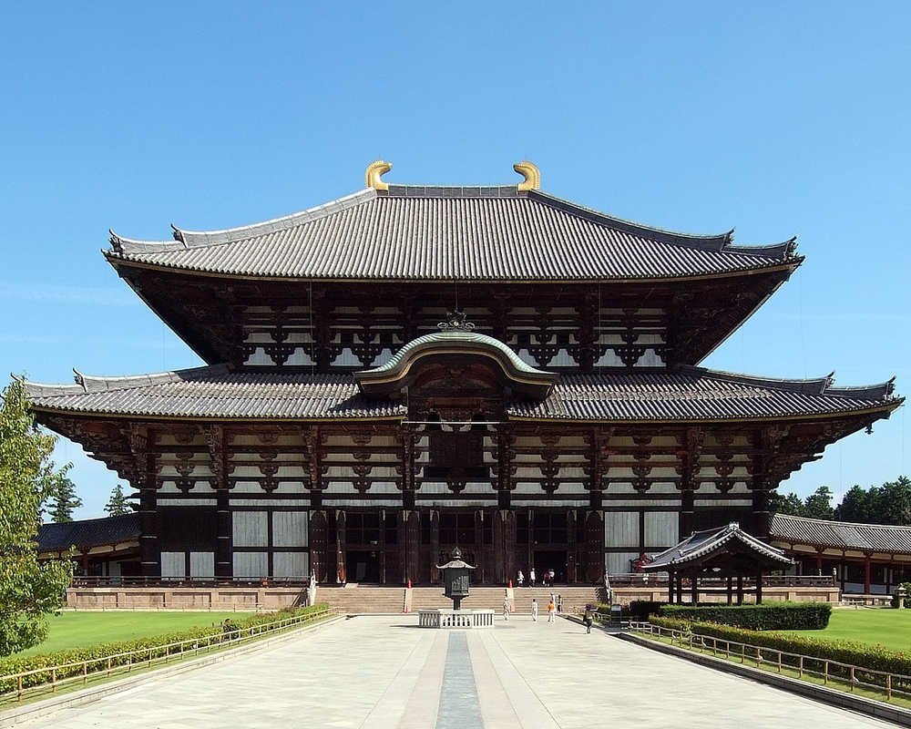 Construction of Tōdai-ji Temple in Buddhism