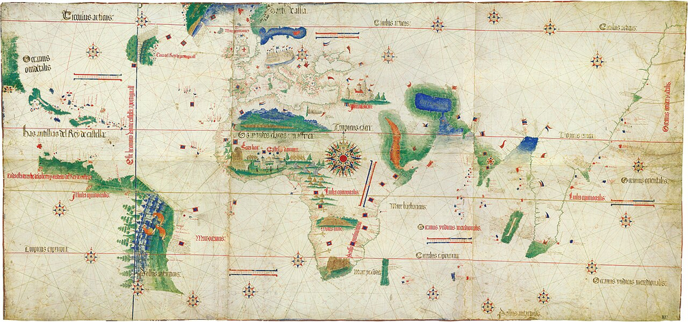 Earliest World Map Featuring Portuguese Exploration