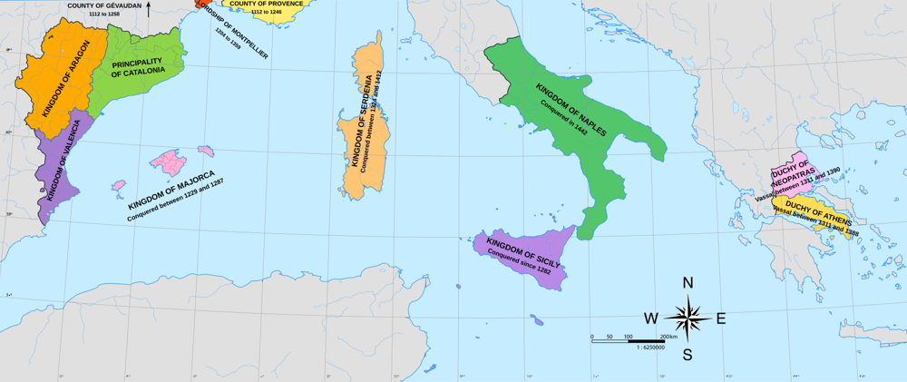 Crown of Aragon rule in the Maltese Islands after War of Sicilian Vespers.