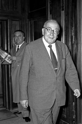 Adone Zoli becomes Prime Minister of Italy at a crucial period in the nation's history.