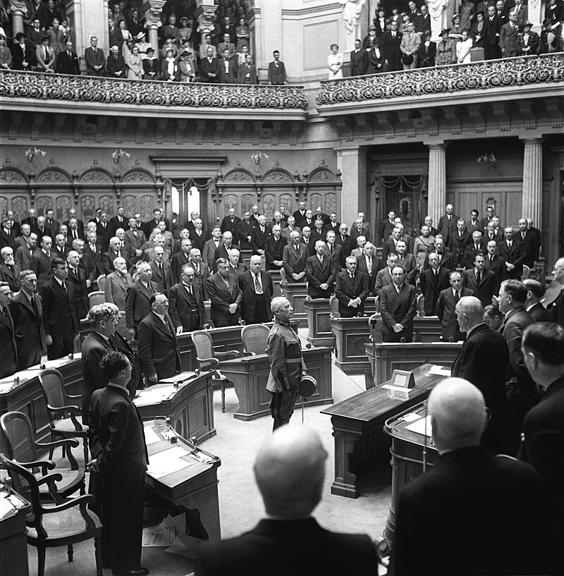 Swiss Parliament elects Henri Guisan to head Swiss Army