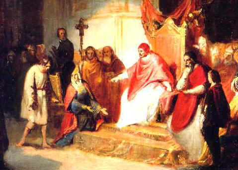 Henry IV vs. Pope Gregory VII – Peak conflict, excommunication, and dethronement.