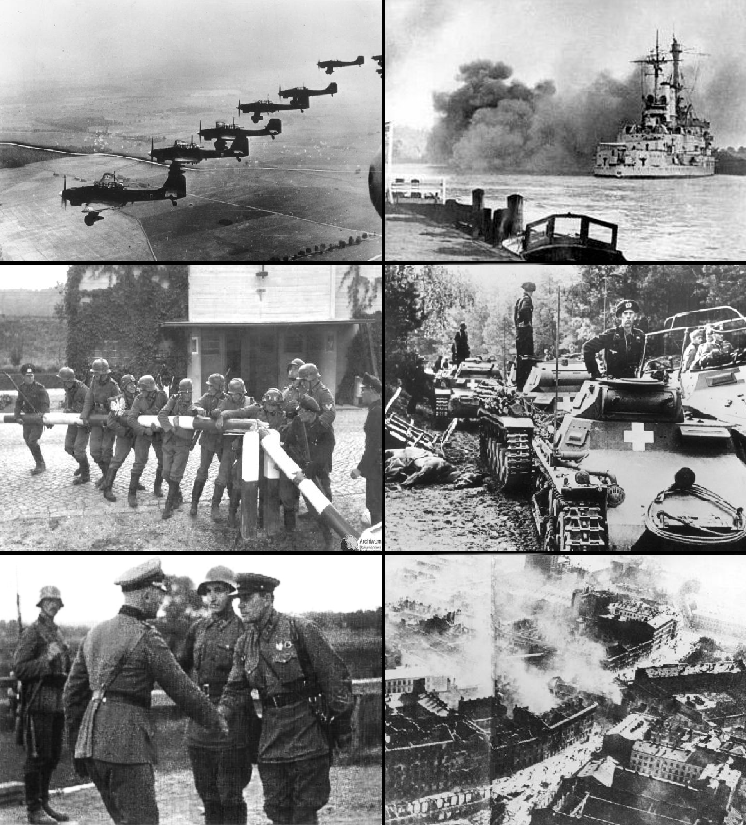 Invasion of Poland sparks WWII conflict.