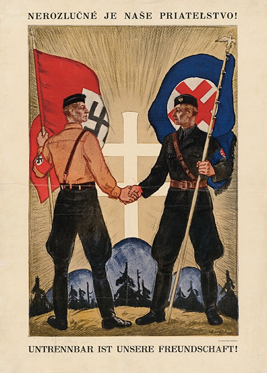 Slovakia declares independence under German pressure, forming Slovak Republic.