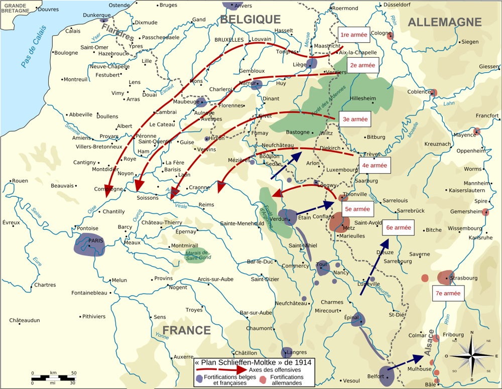 French and British halt German advance towards Paris.