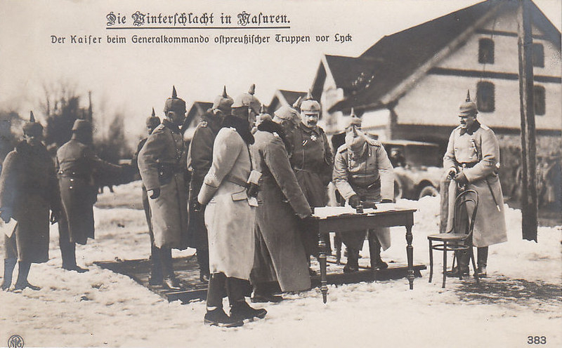 Russian army encircled in Second Battle of Masurian Lakes during World War I.