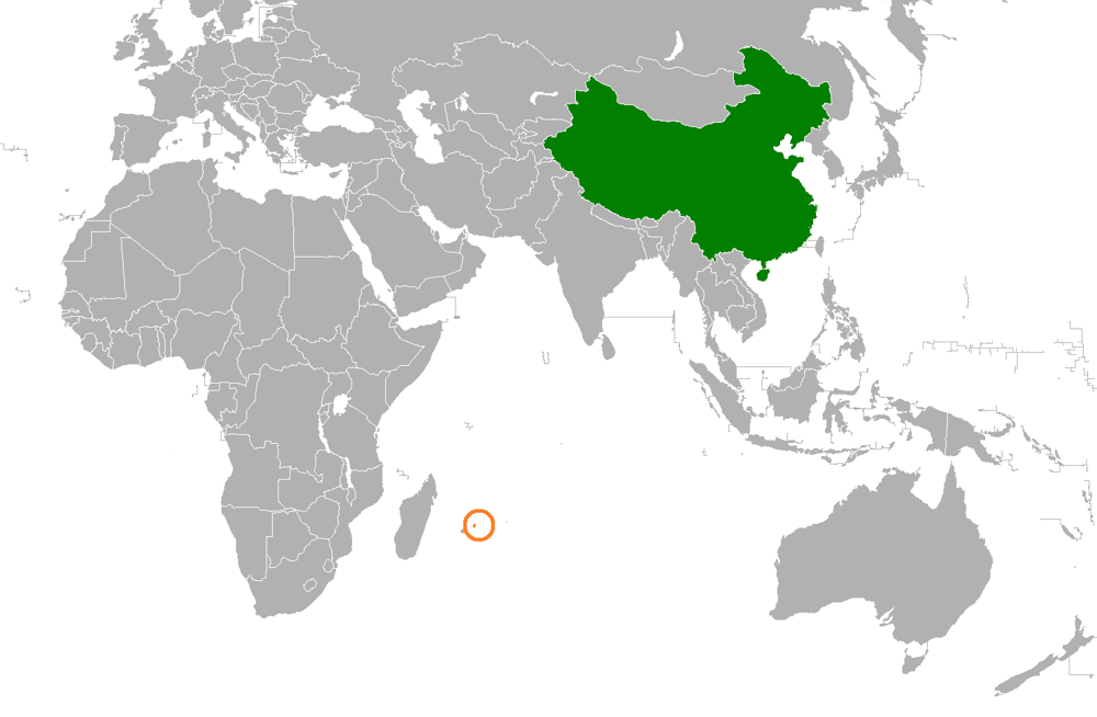 Mauritius forms diplomatic ties with China, marking a significant international relationship milestone.