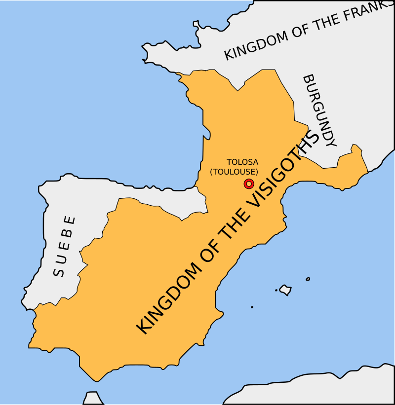 Visigoths conquer Lisbon, making it a significant city in the region's history.