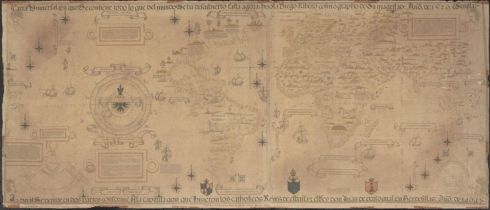 Division of newly discovered lands outside Europe between Spain and Portugal through Treaty of Tordesillas.