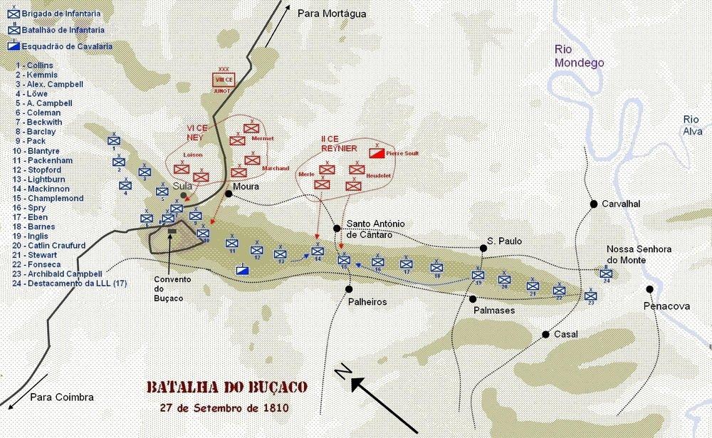 Battle of Bussaco: British and Portuguese troops triumph over French forces.
