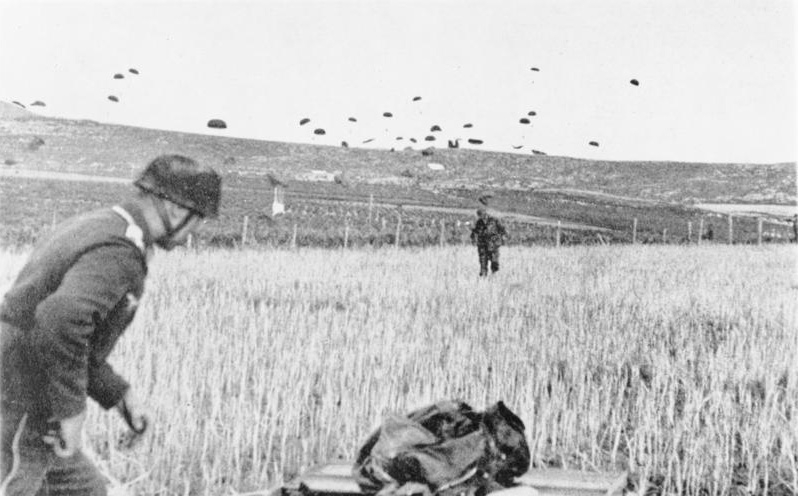 German paratroopers land on Crete