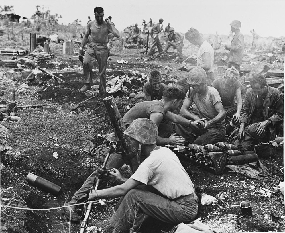 The Americans complete the capture of the island of Tinian