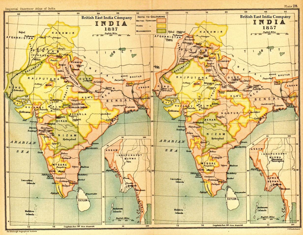 Towns in Bangladesh partook in Indian Rebellion against British colonial rule.