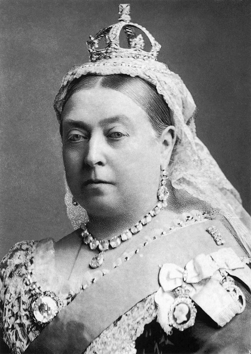 Queen Victoria's title elevated to Empress following India's colonization by British Empire.