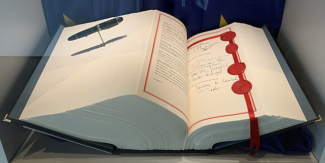 Maastricht Treaty signing: European Union foundation and economic integration agreement establishment.