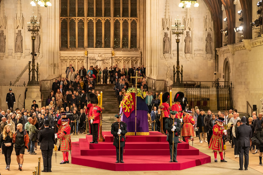 Monarch's passing at advanced age leads to succession of the British throne.