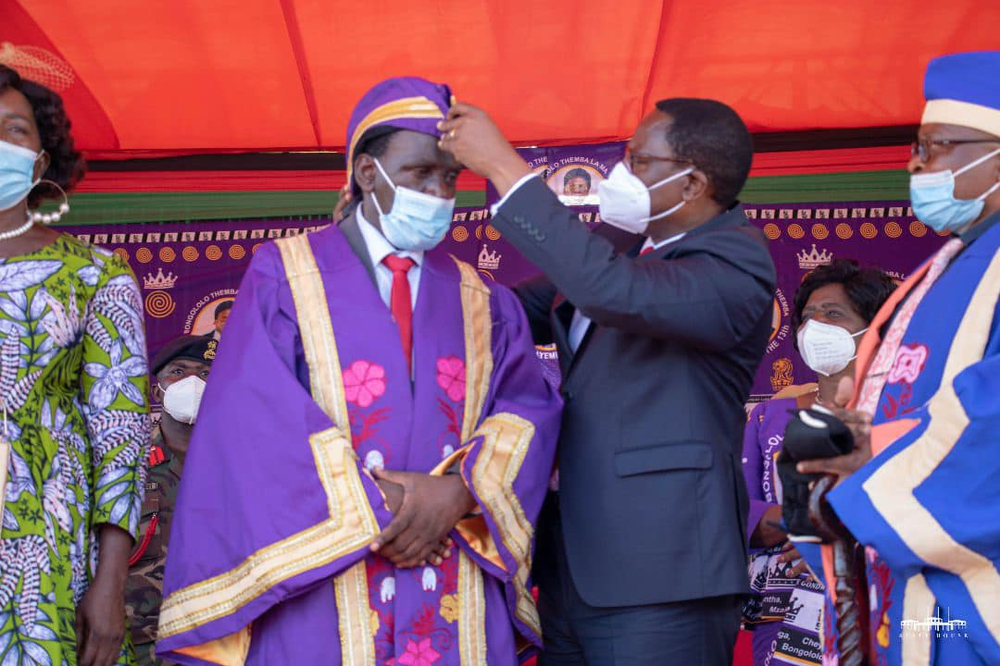 Chakwera Installs New Chikulamayembe King of Nkhamanga Kingdom During Chaotic Ceremony