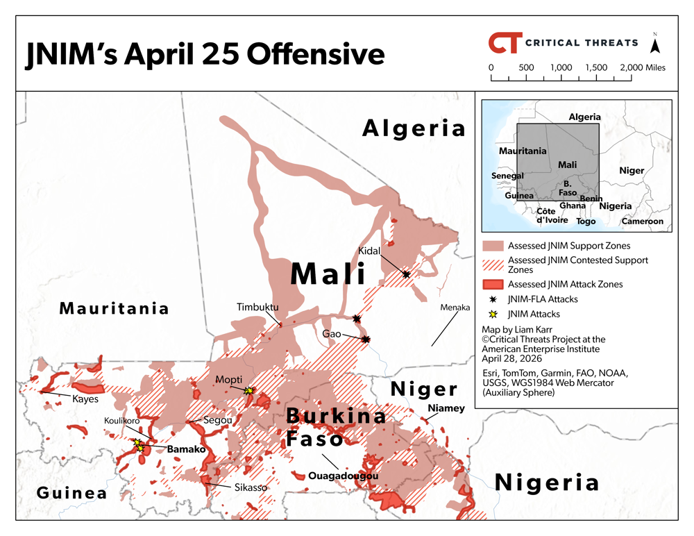 Coordinated Offensive in Mali by JNIM and the Azawad Liberation Front