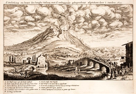 Destruction in Pompeii: Mount Vesuvius eruption engulfs ancient city in disaster.