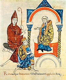 Power struggle: Pope Gregory VII vs. Emperor Henry IV in Investiture Controversy.