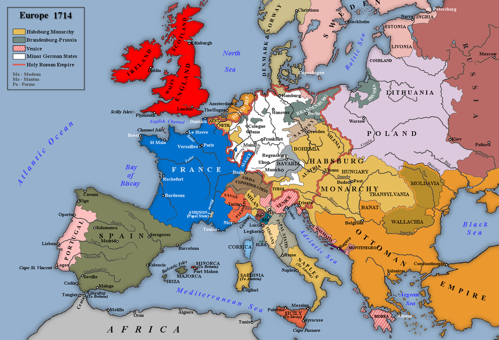 Treaty of Rastatt transfers Spanish lands to Austria after a peace agreement.