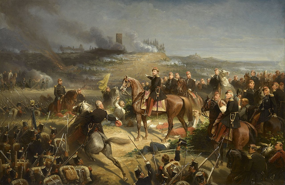 Battle of Solferino leads to the founding of the International Red Cross humanitarian organization.