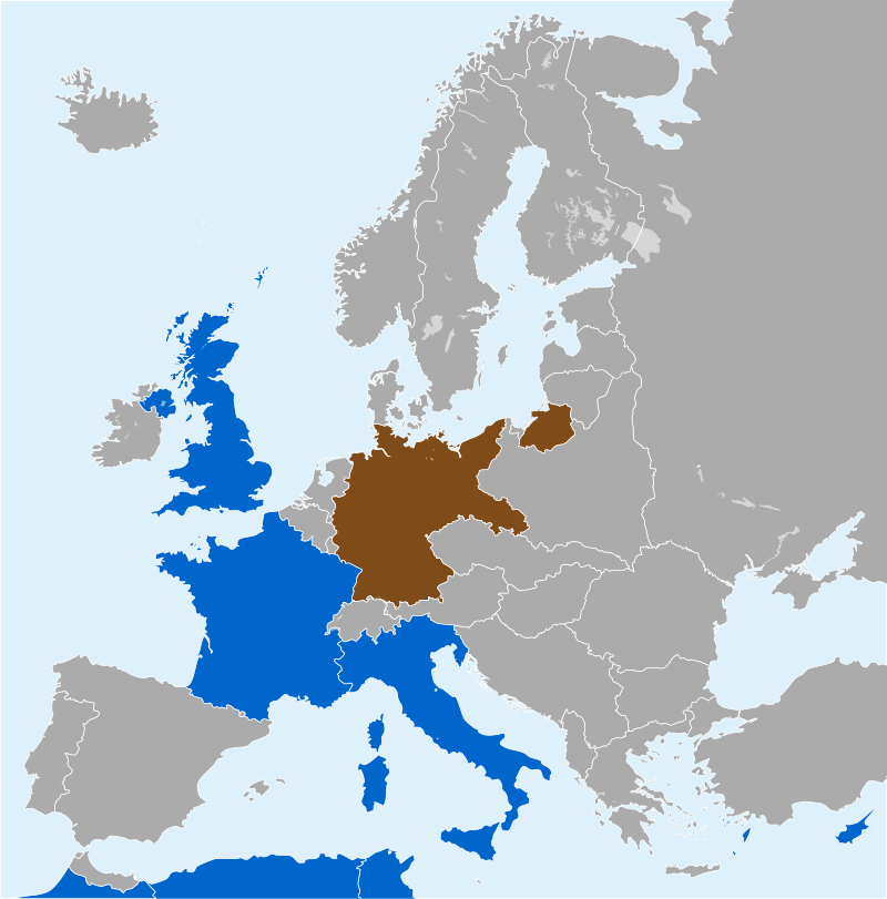 Stresa Front: Allied opposition to German expansionism formed by Italy, France, and Great Britain.