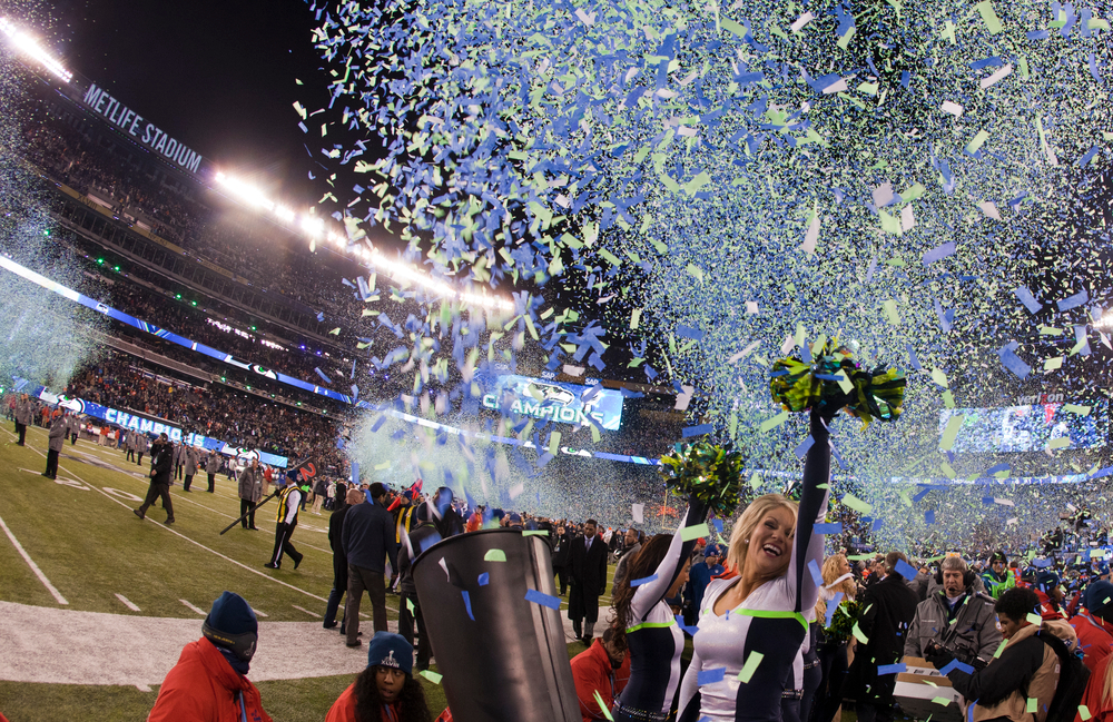 Super Bowl XLVIII: Seattle Seahawks defeated Denver Broncos 43–8 at MetLife Stadium in East Rutherford, New Jersey.