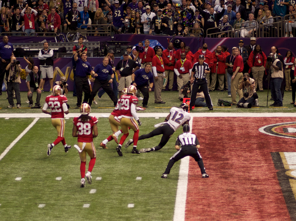 Super Bowl XLVII: Baltimore Ravens defeated San Francisco 49ers 34–31 at Mercedes-Benz Superdome in New Orleans, Louisiana.