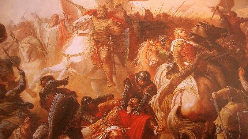 The victory of Emperor Otto I over the Magyars in 955