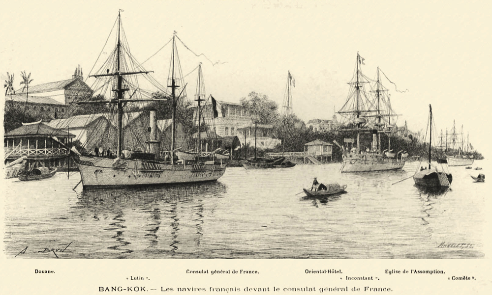 Naval Battle: Siam vs. French Warships